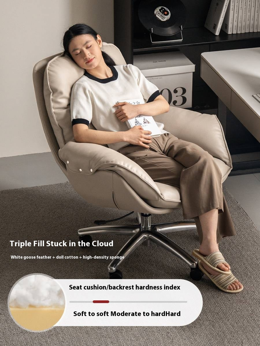 Leather Leisure Rotating Office Armchair