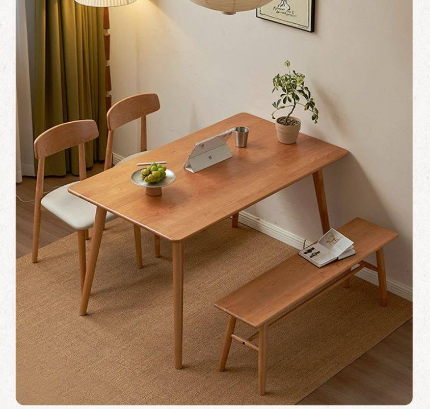 Cherry Solid Wood Bedside Long Bench