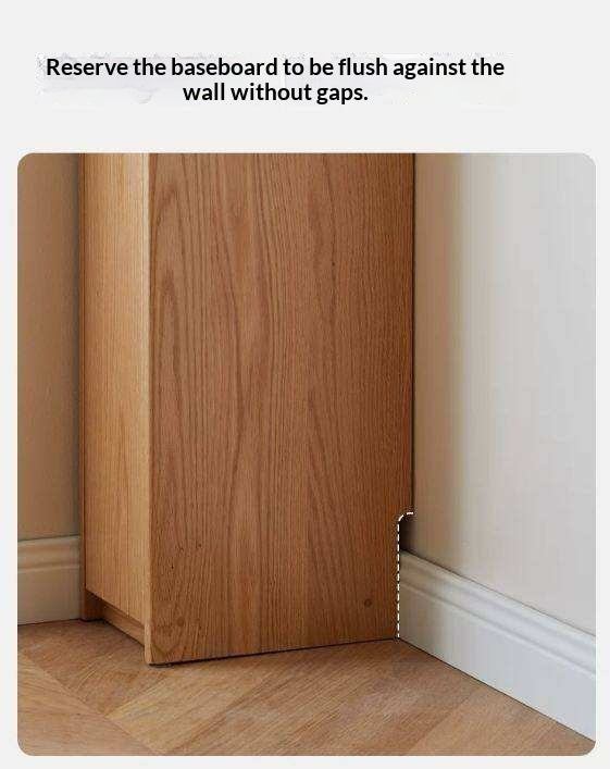 Oak, Solid Rubberwood Ultra Narrow Bookcase