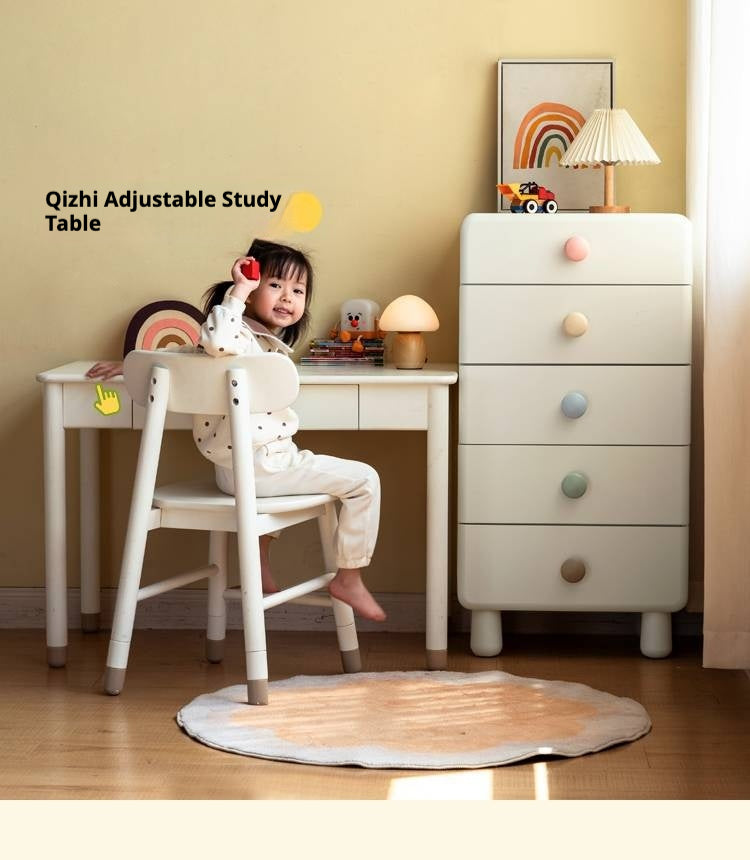 Rubber Solid Wood Children's Storage Cabinet.