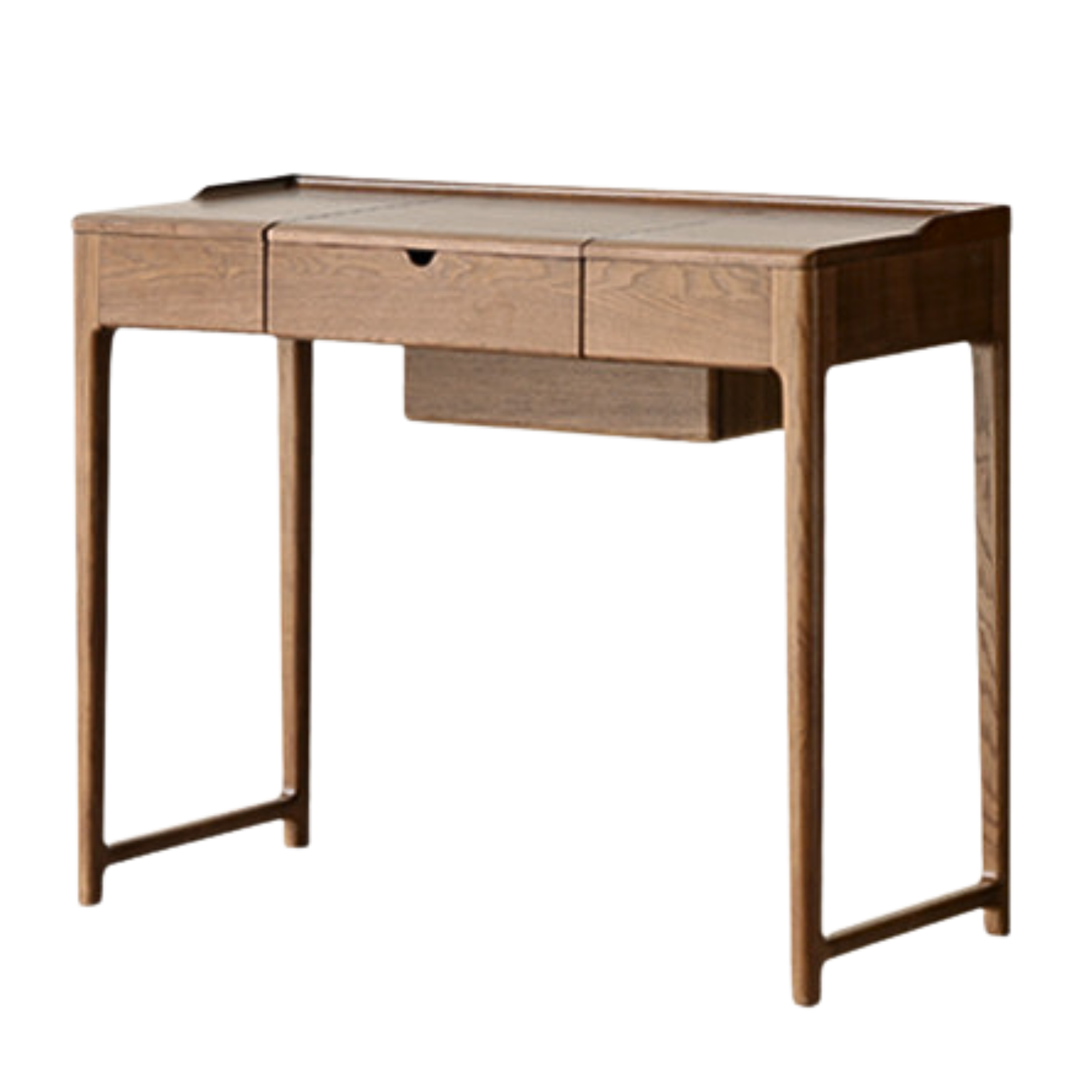 Ash Solid Wood Small Flip Vanity Table.