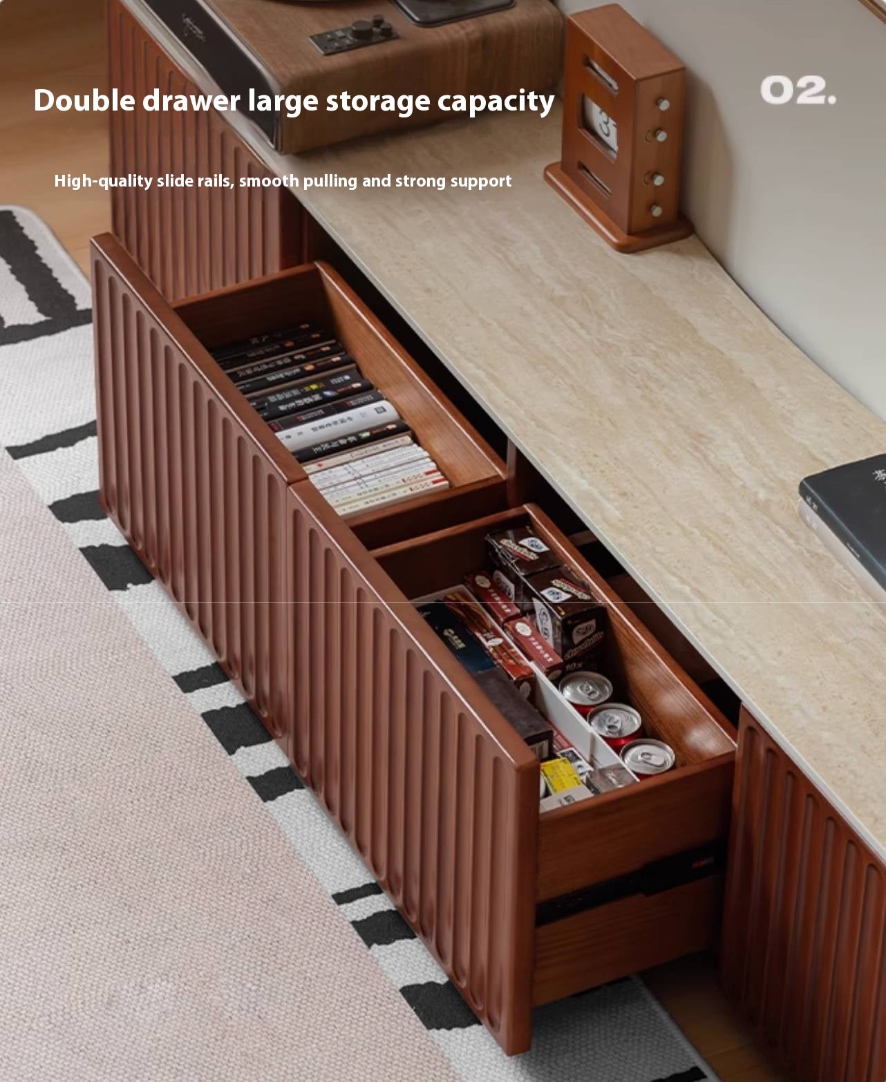 Poplar Solid Wood Antique Style TV Stand.