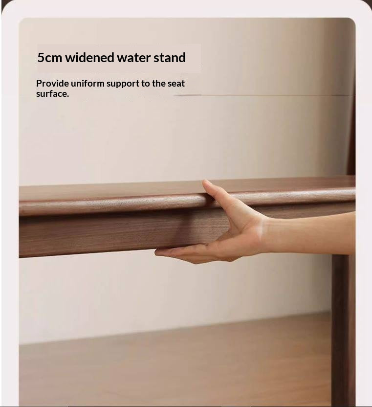 Black Walnut, Oak, Sandalwood, Ash, Solid Rubberwood Nordic Long Bench