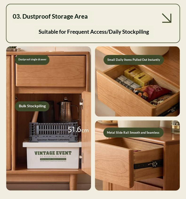 Cherry Solid Wood Ultra-thin Sideboard