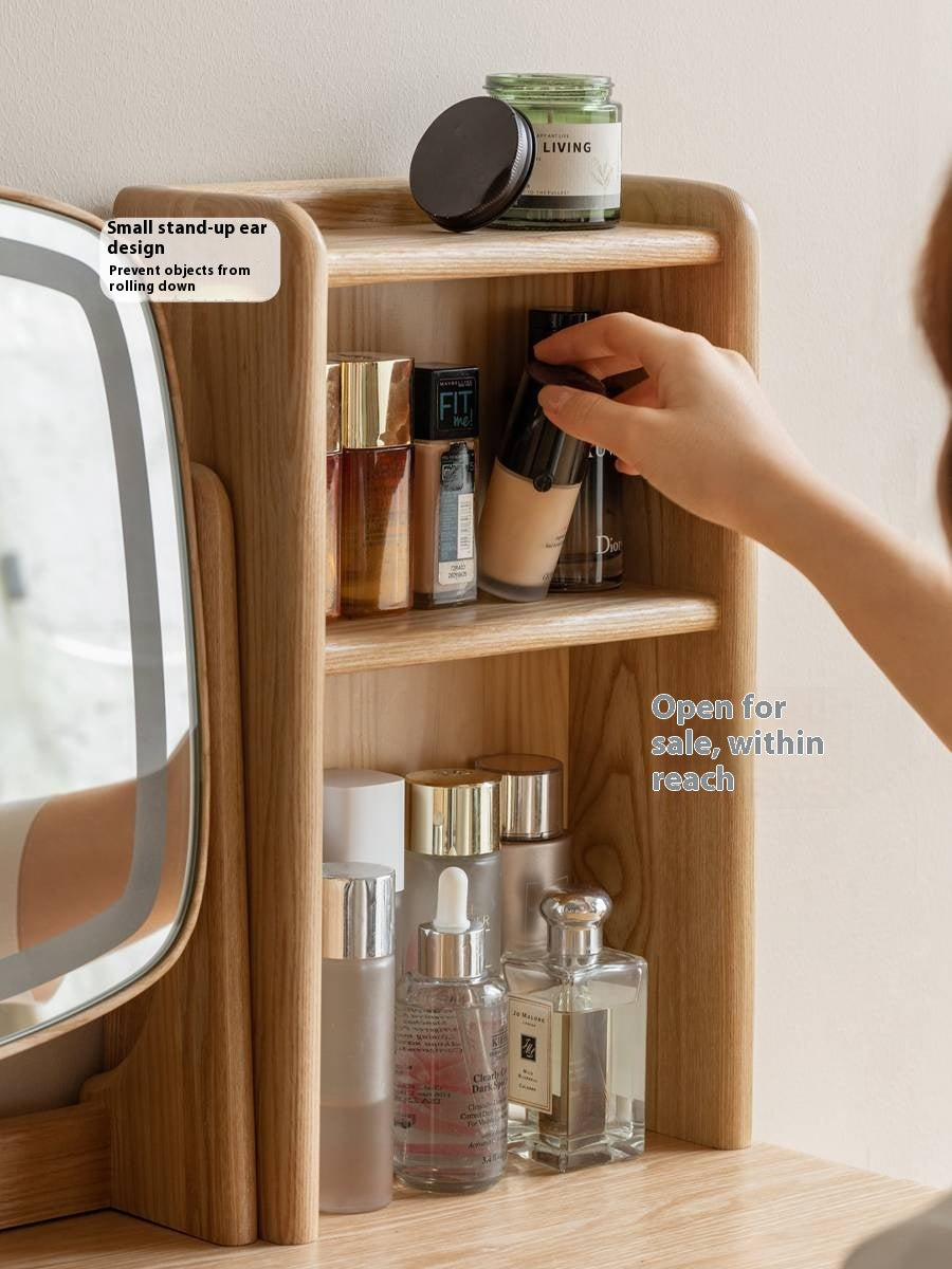 Ash Solid Wood Modern Style Vanity Table Multi Functional.