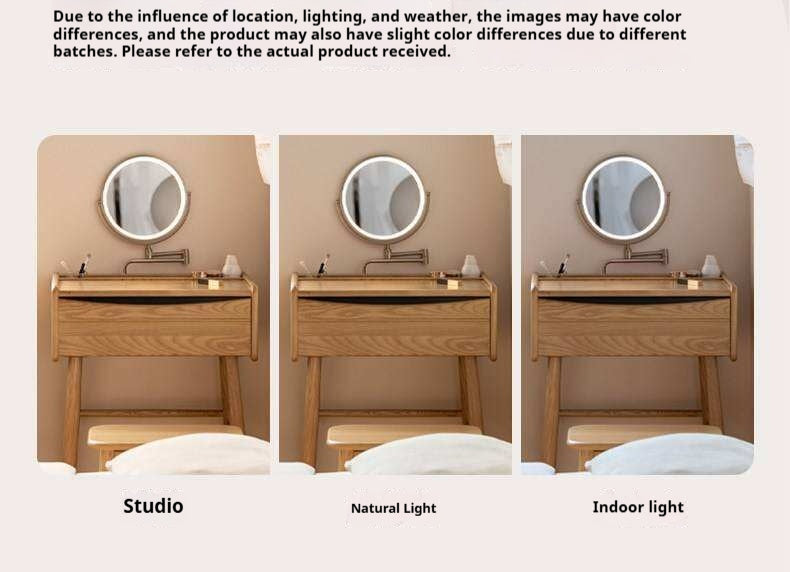 Ash Solid Wood Modern Vanity Table