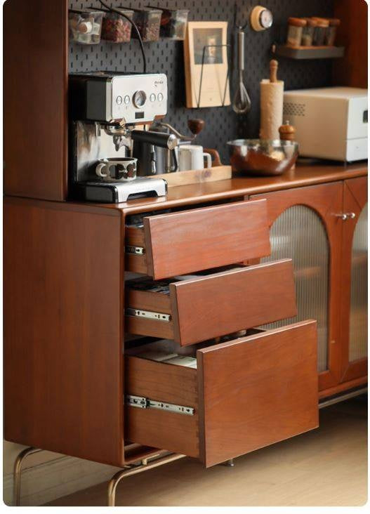 Poplar Solid Wood Style Retro Sideboard