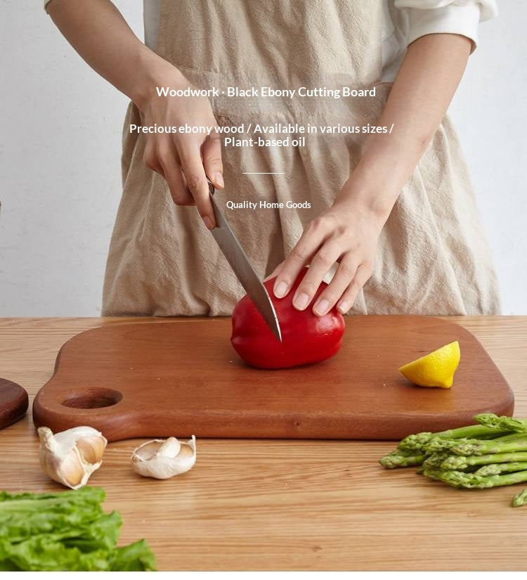 Ebony Solid Wood Nordic Kitchen Cutting Board