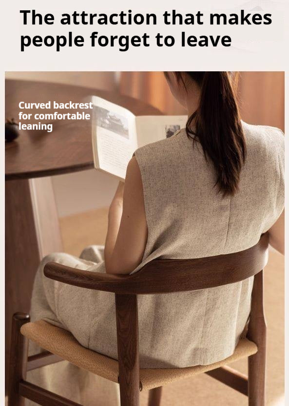 Ash Solid Wood Retro Dining Chair