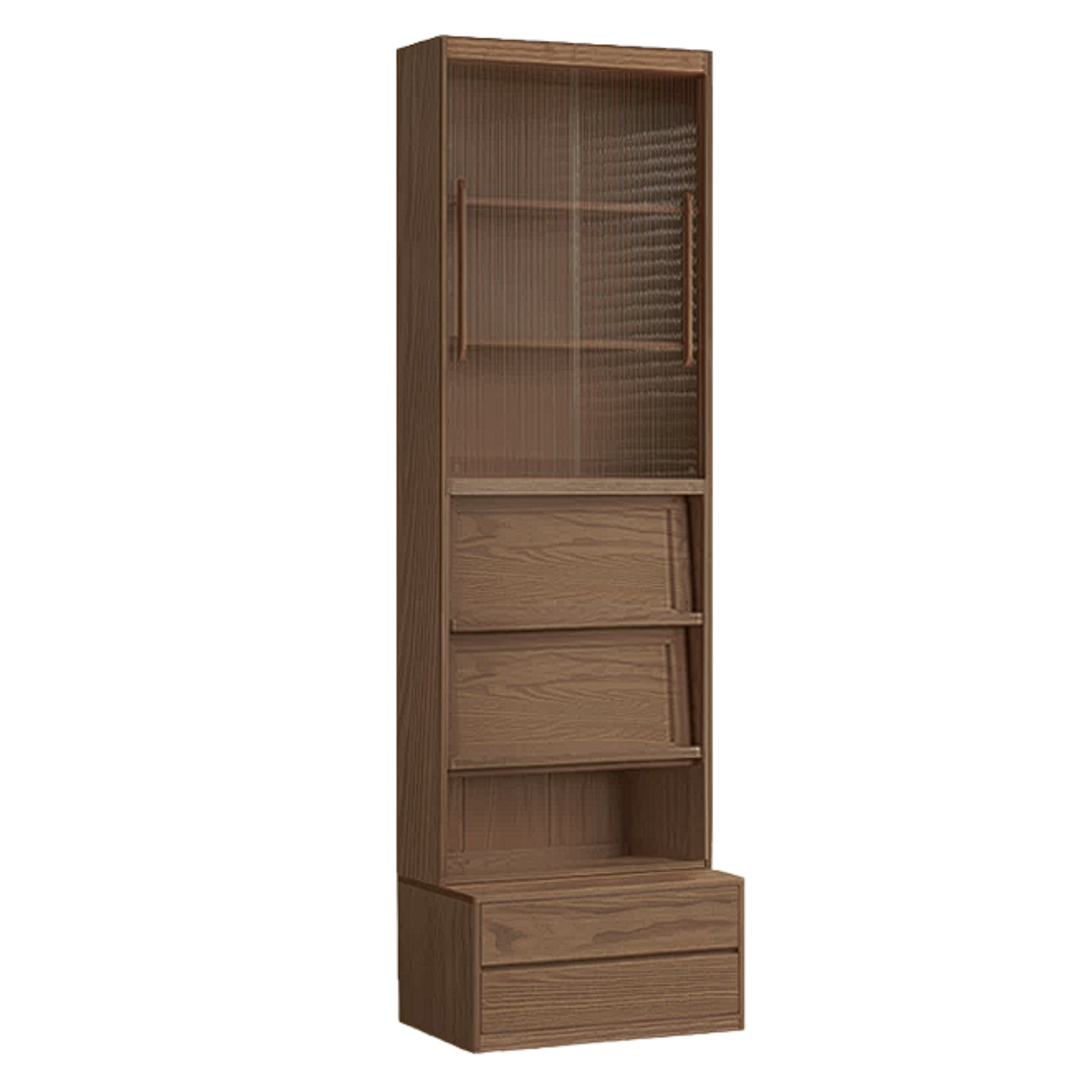 Sandalwood, Oak, Ash Solid Wood Combination Bookcase