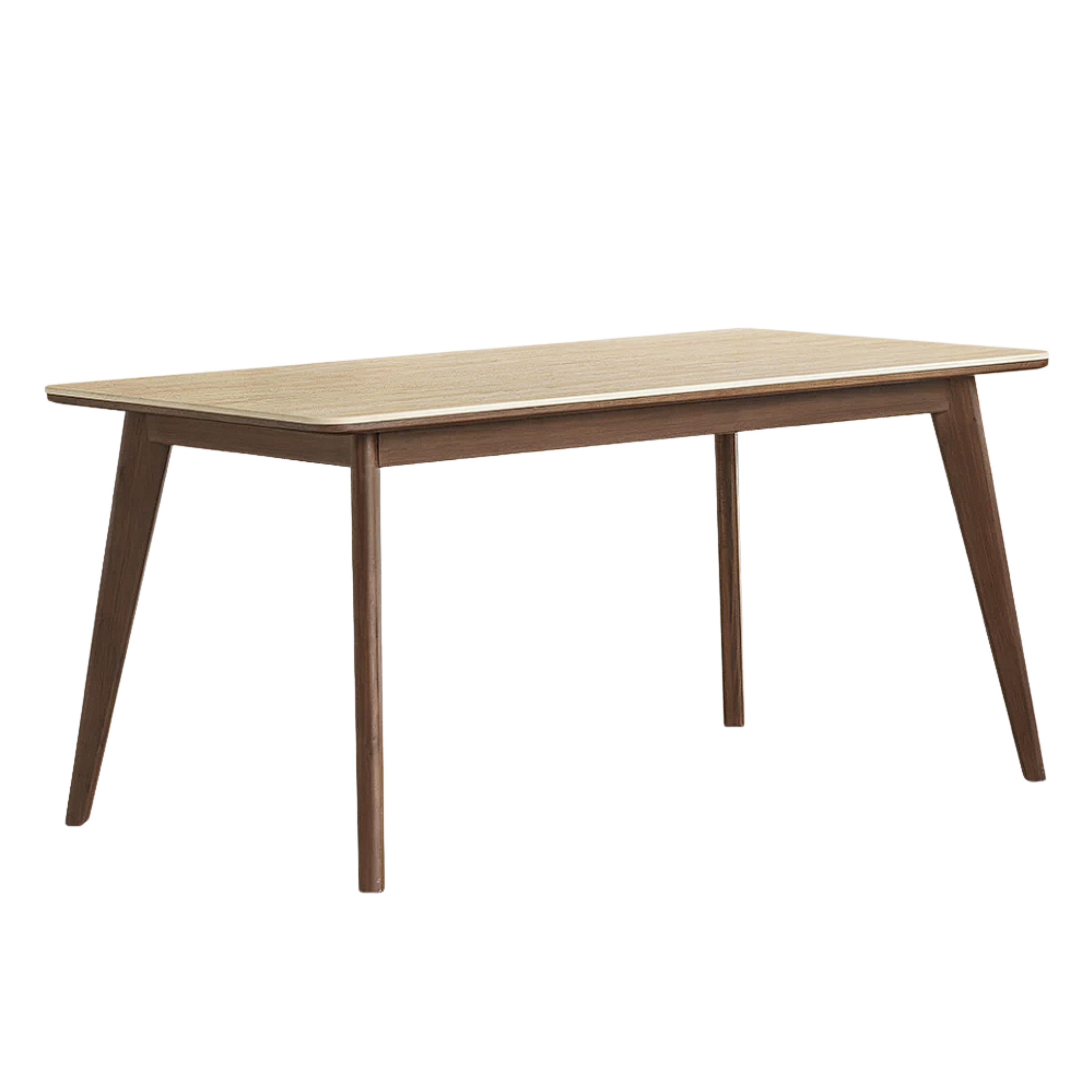 Black Walnut, Rubberwood Solid Wood Vintage Rock Plate Dining Table