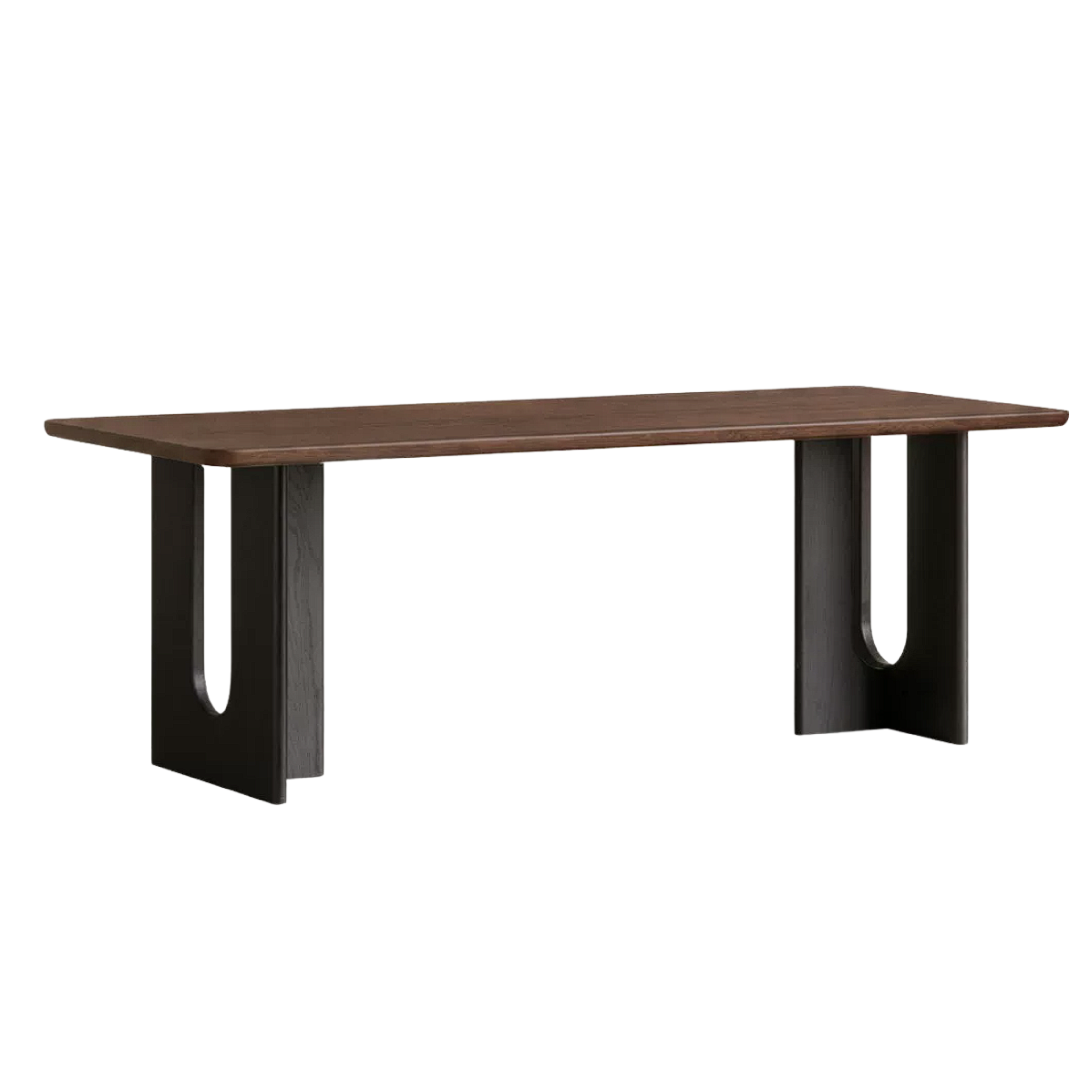 Black Walnut, Golden Pearwood Solid Wood Light Luxury Dining Table