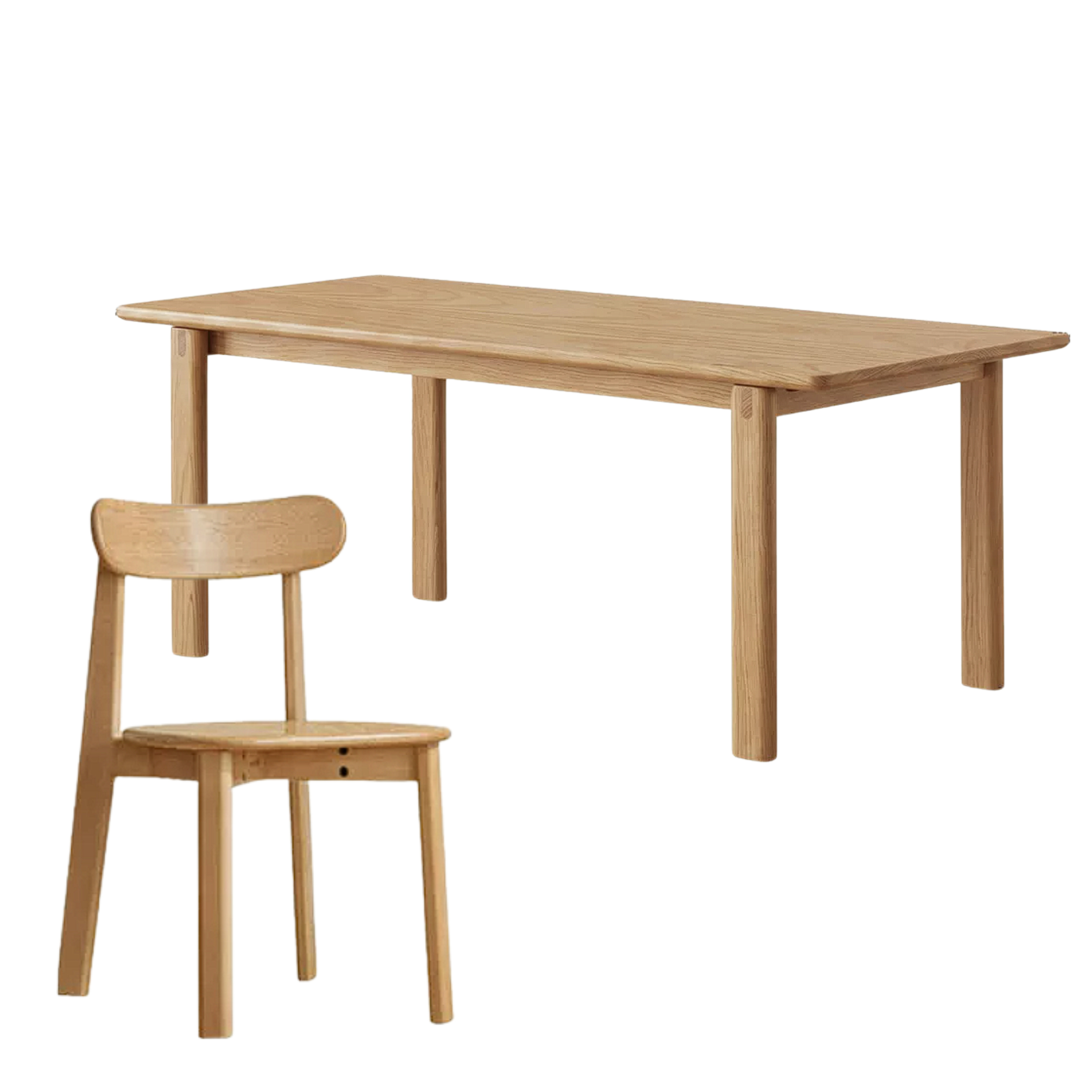 Black Walnut, Oak Solid Wood Large Board Dining Table