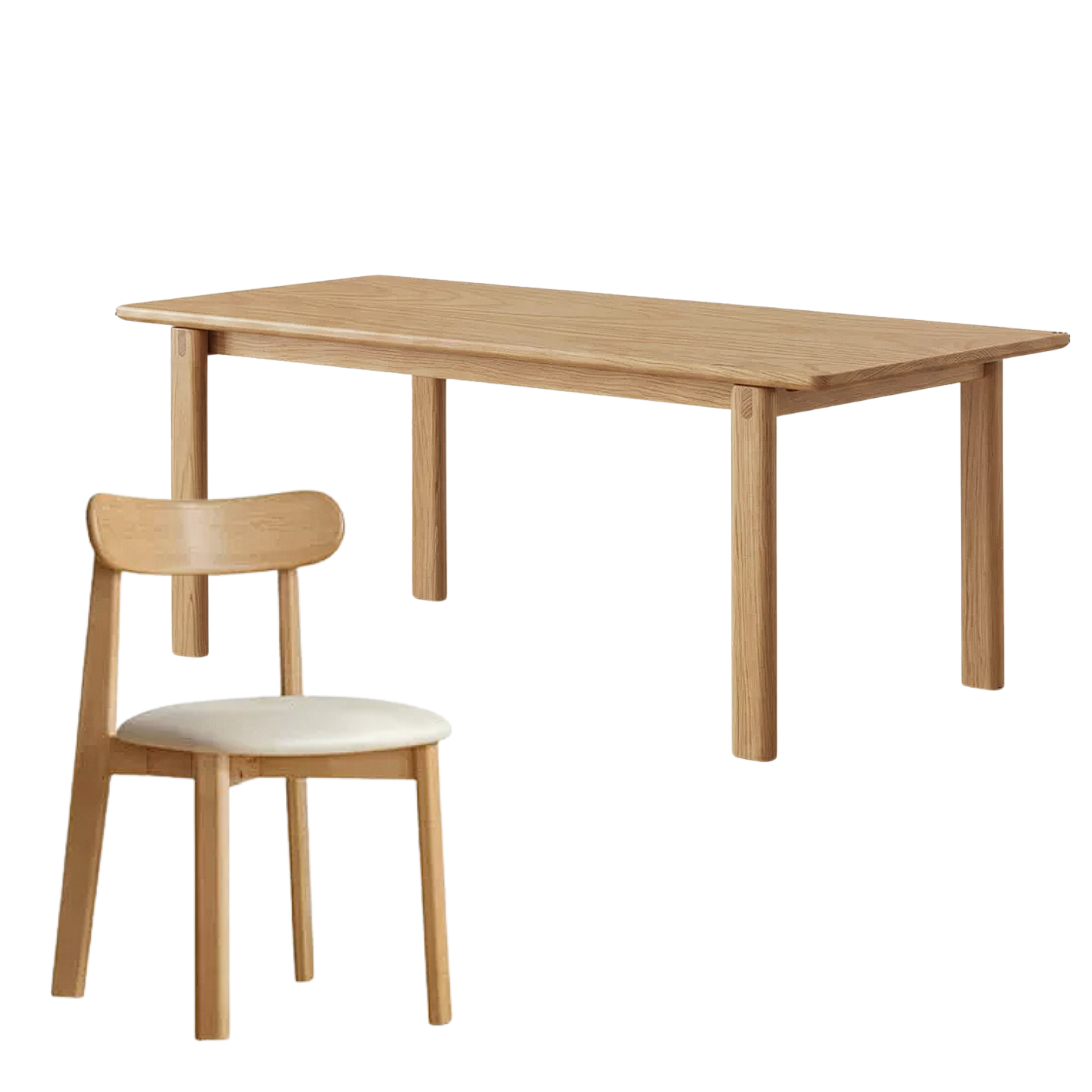 Black Walnut, Oak Solid Wood Large Board Dining Table