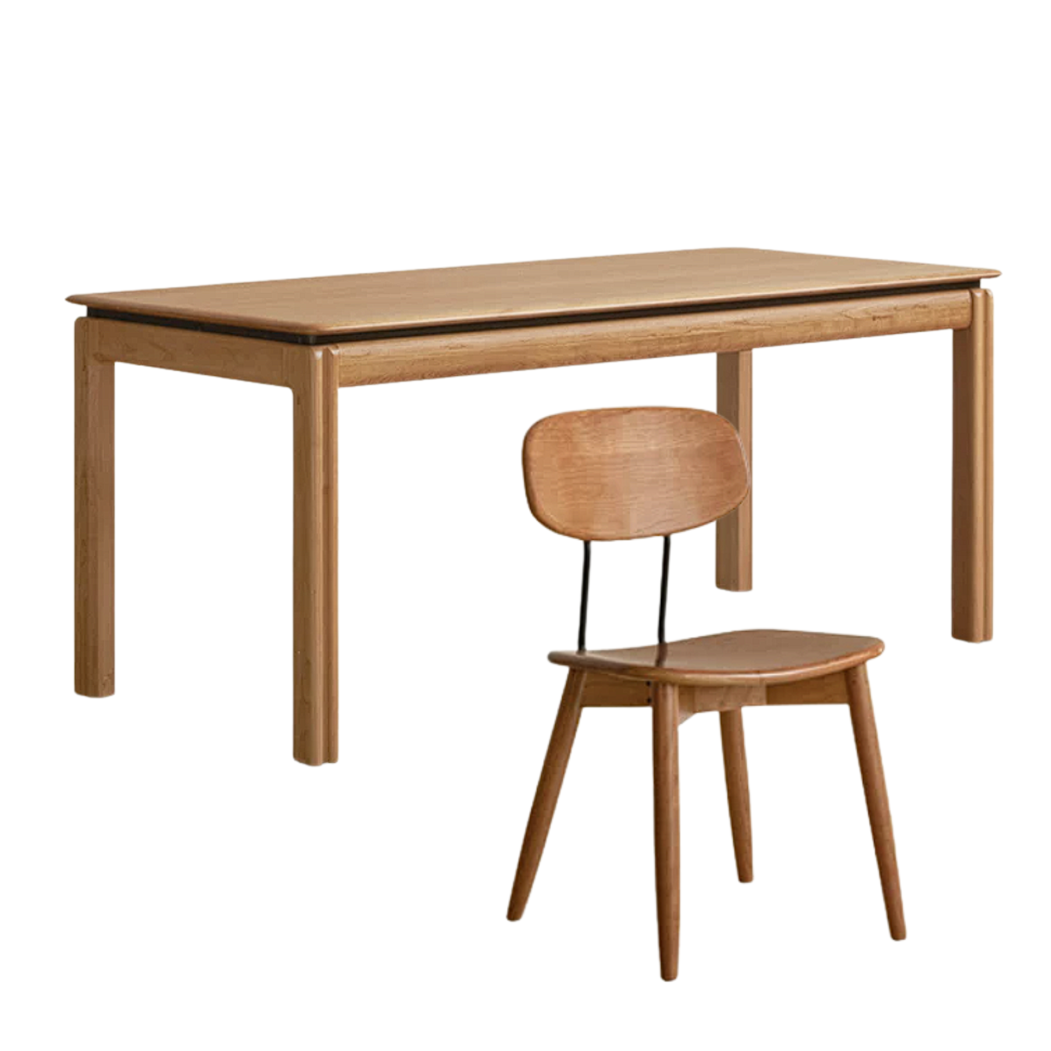 Cherry Solid Wood Vintage Style Dining Table