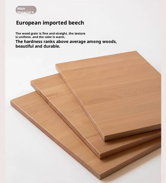 Set 4 pcs Black Walnut, Oak, Beech, Sandalwood Solid Wood Retro Rattan Chair