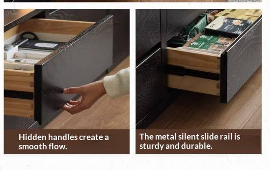 Oak Solid Wood TV Stand Combination Bookcase