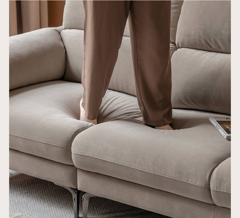 Wool Gray Flannel Fabric Sofa