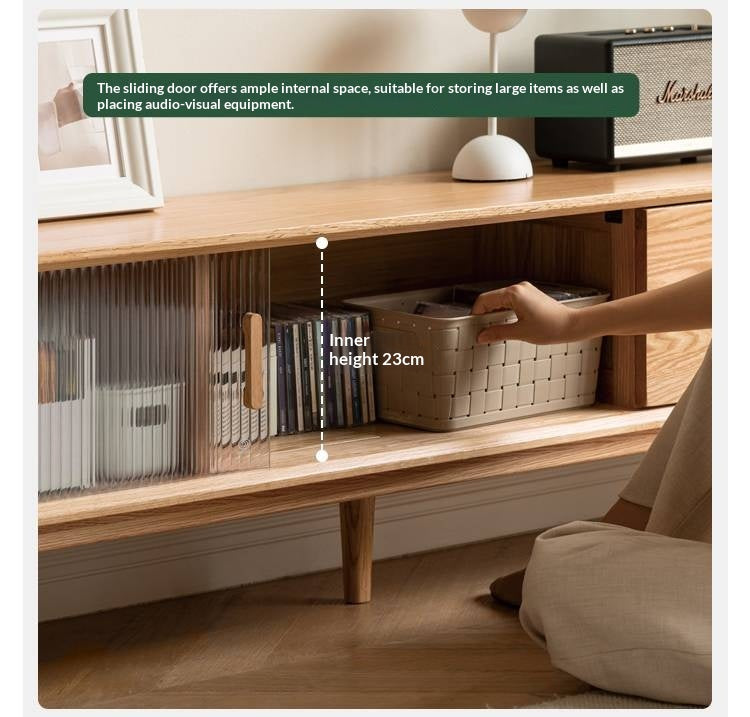 Oak, Beech Solid Wood, Solid RubberWood TV Stand