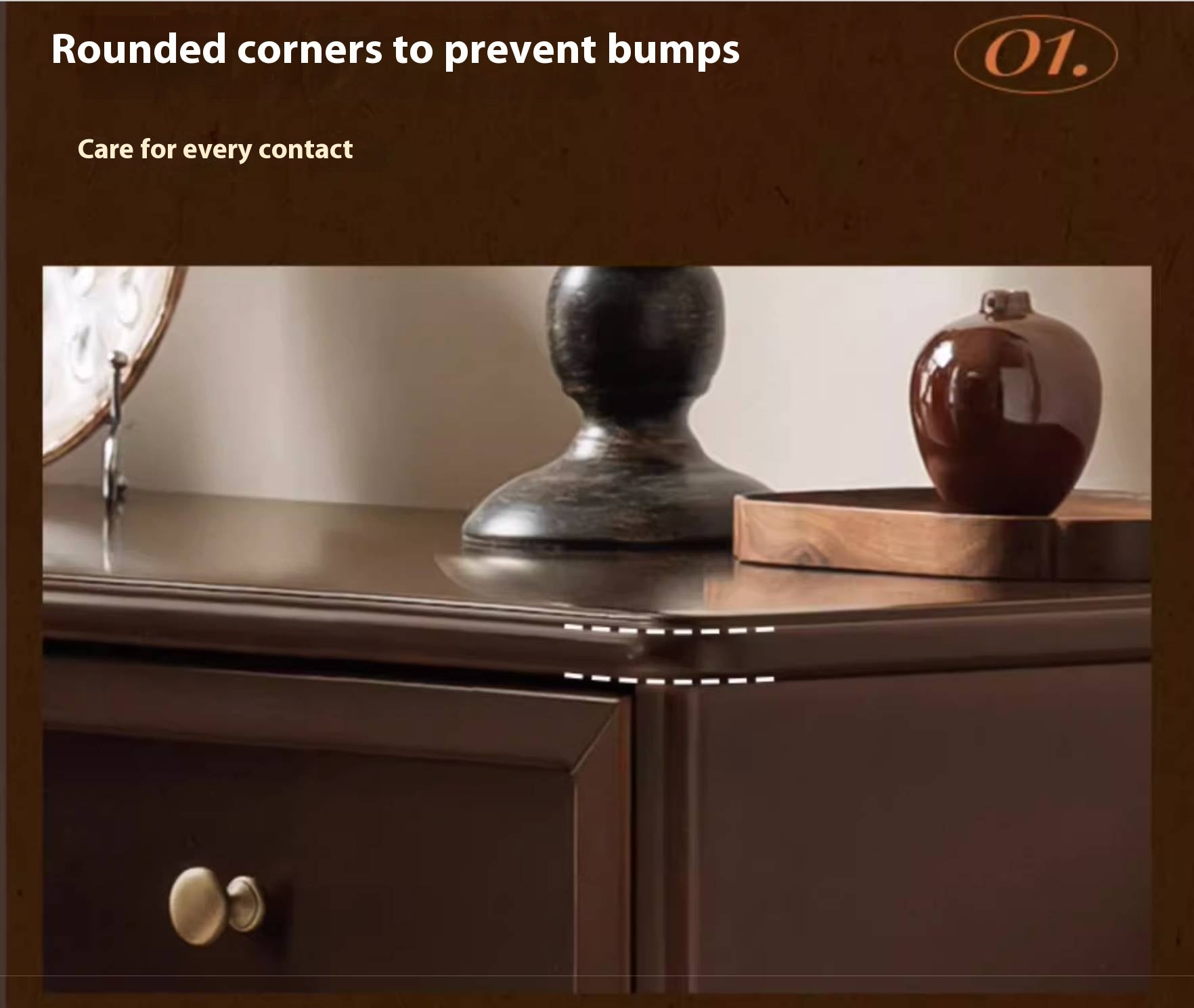 Poplar Solid Wood American Retro Shoe Cabinet