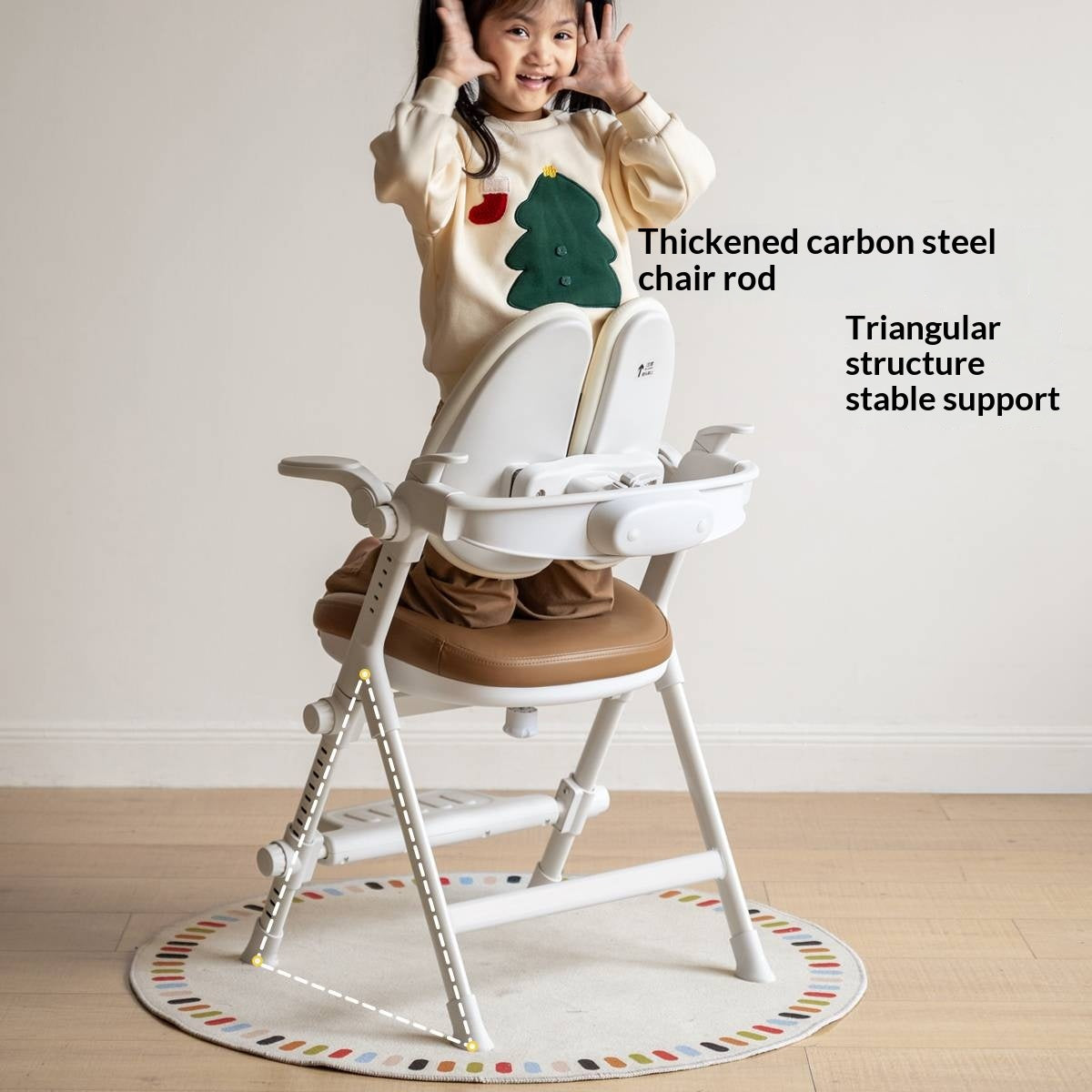 Ergonomic Kids Study Chair with Double Back Support and Adjustable Footrest