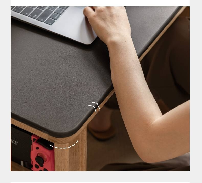 Ash Solid Wood Movable Rock Plate Coffee Table