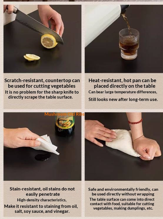 Black Walnut Solid Wood Folding Dining Table with Rock Plate Round Top