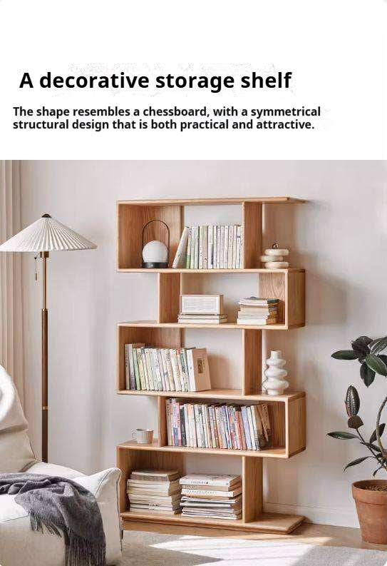Oak Solid Wood Japanese Style Bookcase