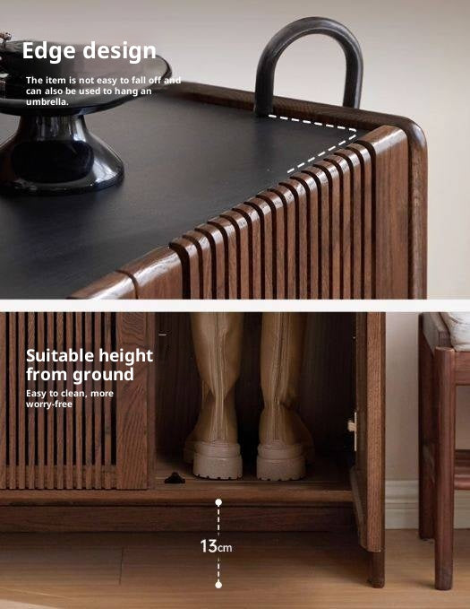 Oak Solid Wood Italian Light Luxury Shoe Cabinet