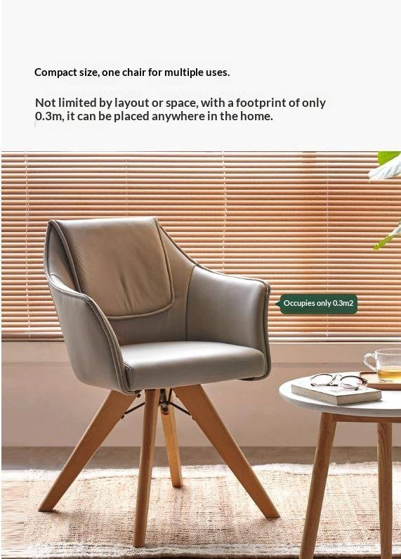 Beech Solid Wood Soft Chair Rotate 360