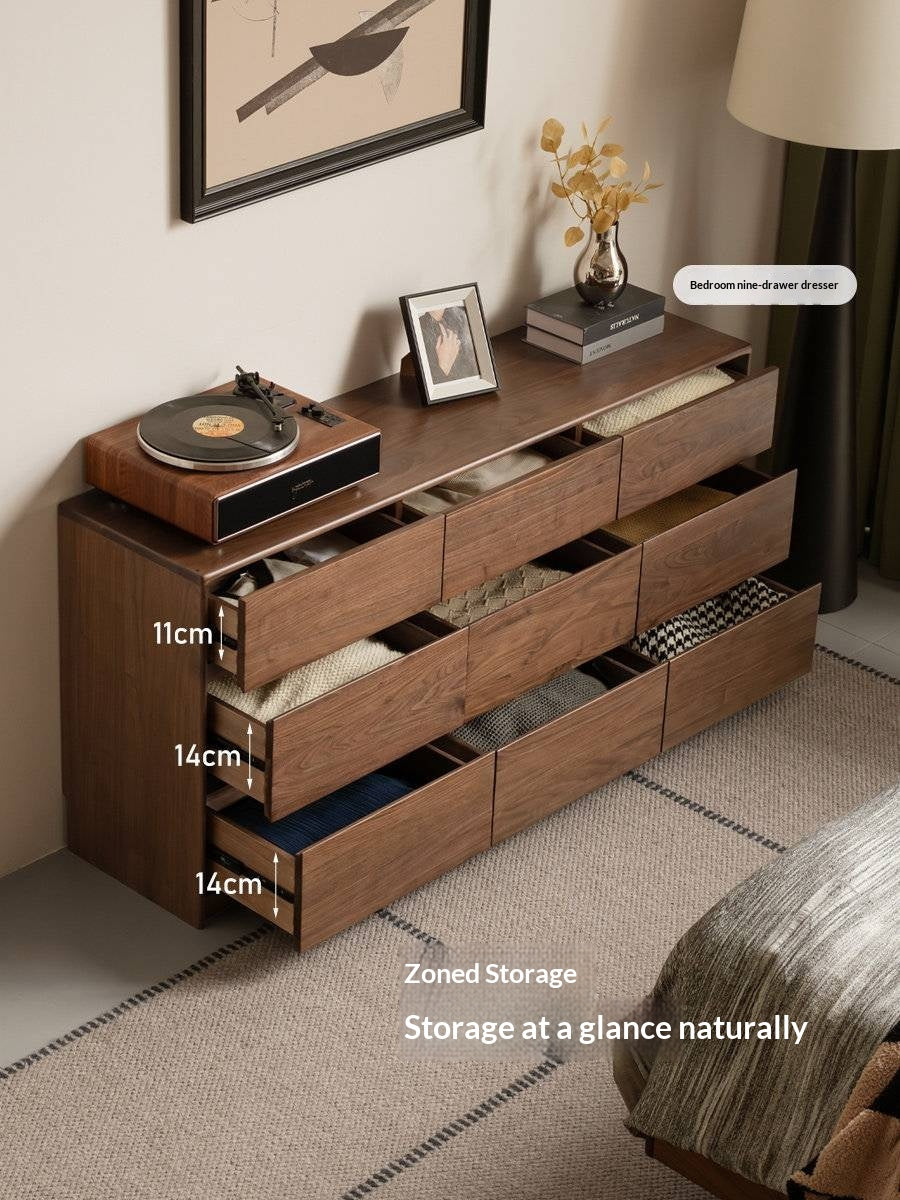 Black Walnut, South American Walnut Solid Wood chest of drawers