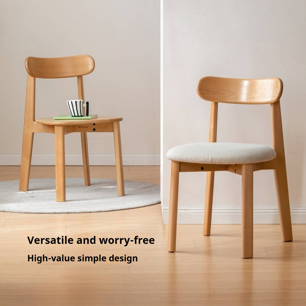 Beech, Oak Solid Wood Modern Dining Chairs