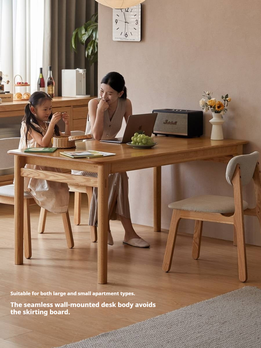 Oak Solid Wood Modern Minimalist Long Dining Table