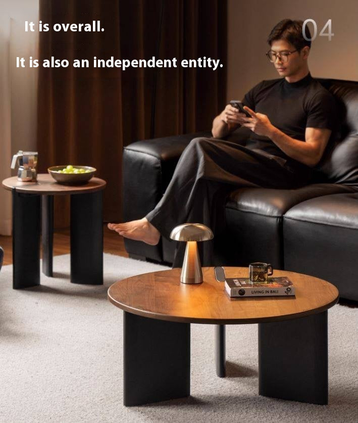 Black Walnut Solid Wood Italian Light Luxury Coffee Table