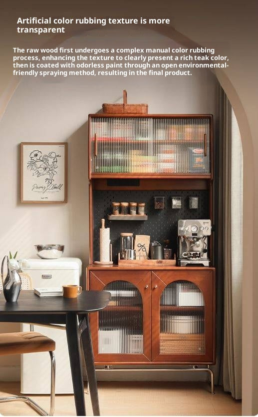 Poplar Solid Wood Style Retro Sideboard