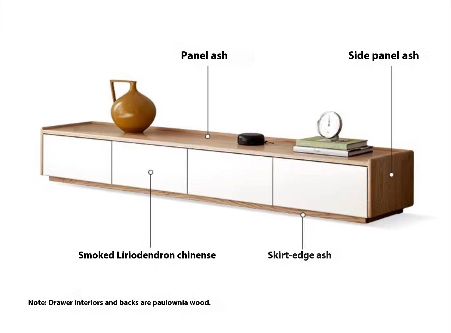 Oak, Tulip Tree, Poplar, Black Walnut Solid Wood TV Stand