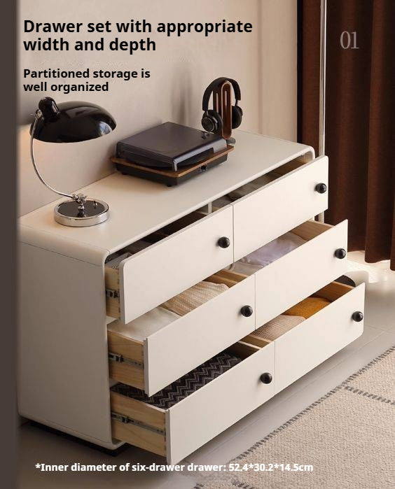 Solid Rubberwood Modern Drawer Chest