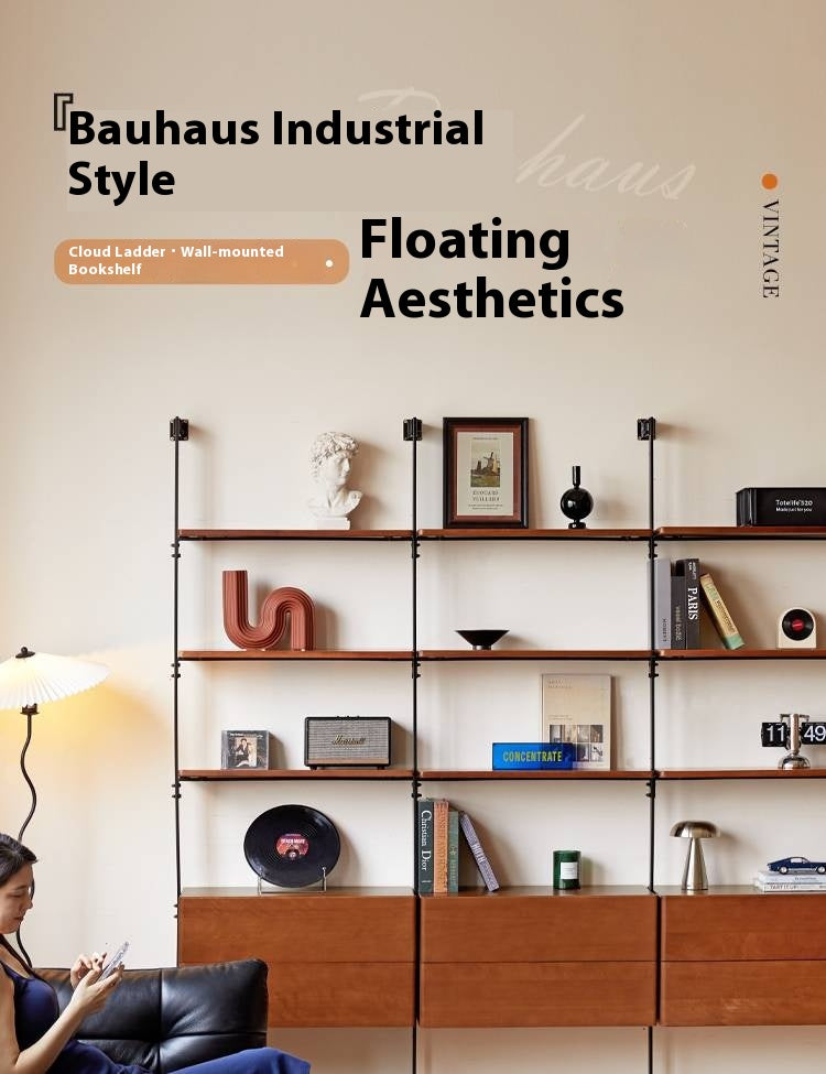 Poplar Solid Wood Bauhaus Bookshelf