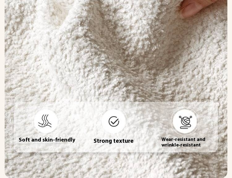 Fabric Soft Luminous White Suspension Imitation Lamb Fleece Bed