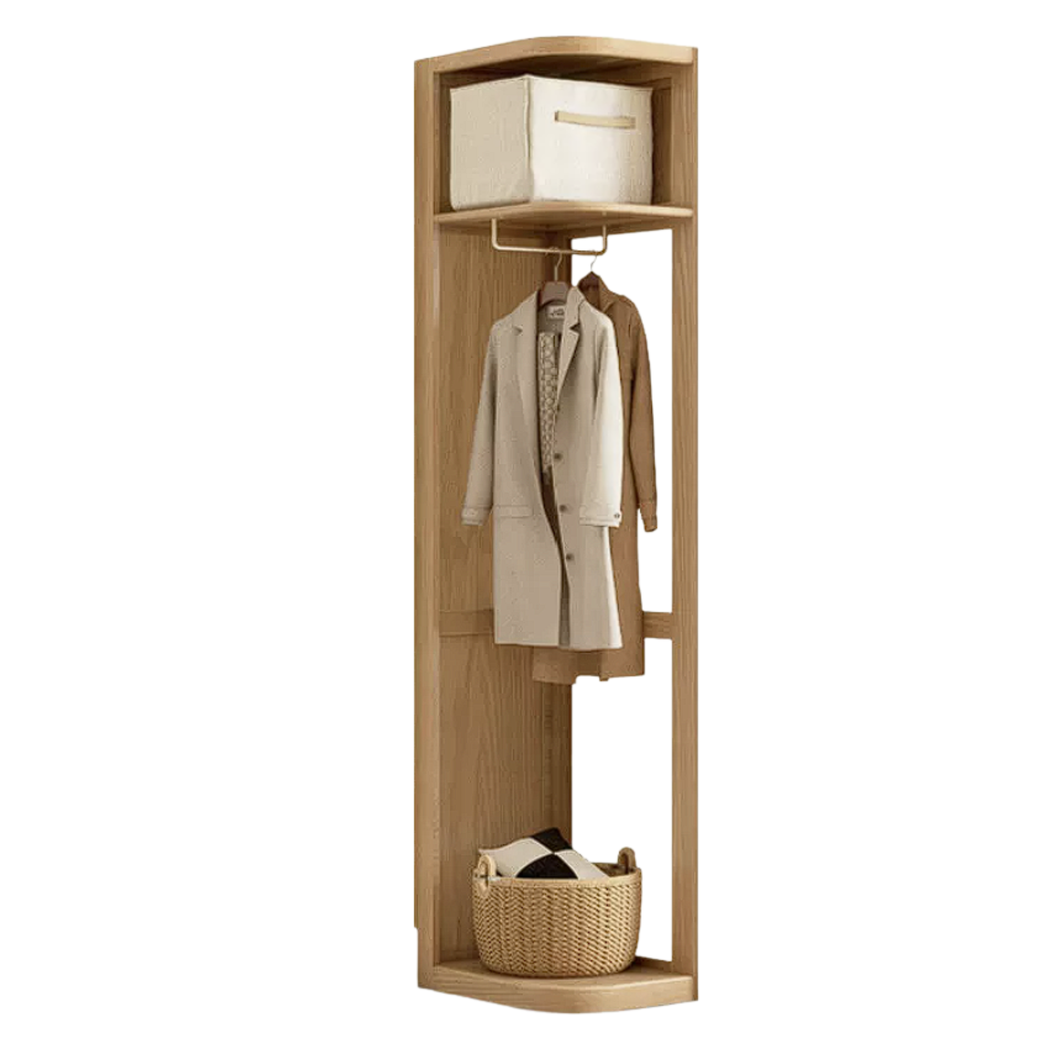 Oak, Cherry Solid Wood Corner Triangle Cabinet Corner Wardrobe