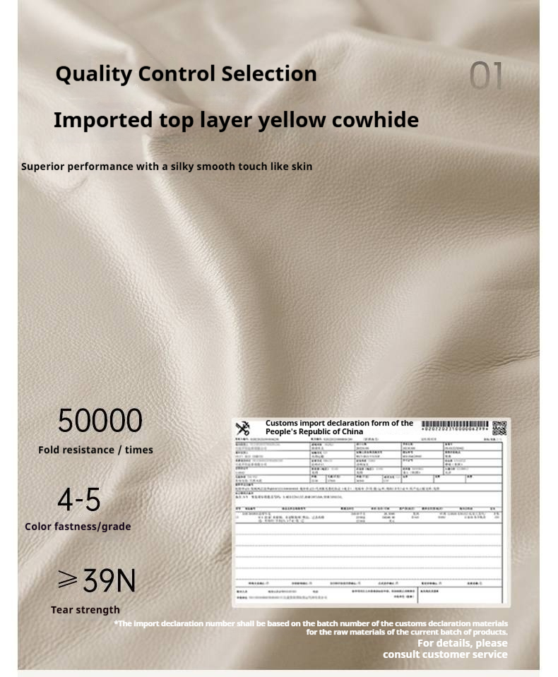 Oak Solid Wood Bed — Modern Minimalist, Genuine Leather Upholstered Bed