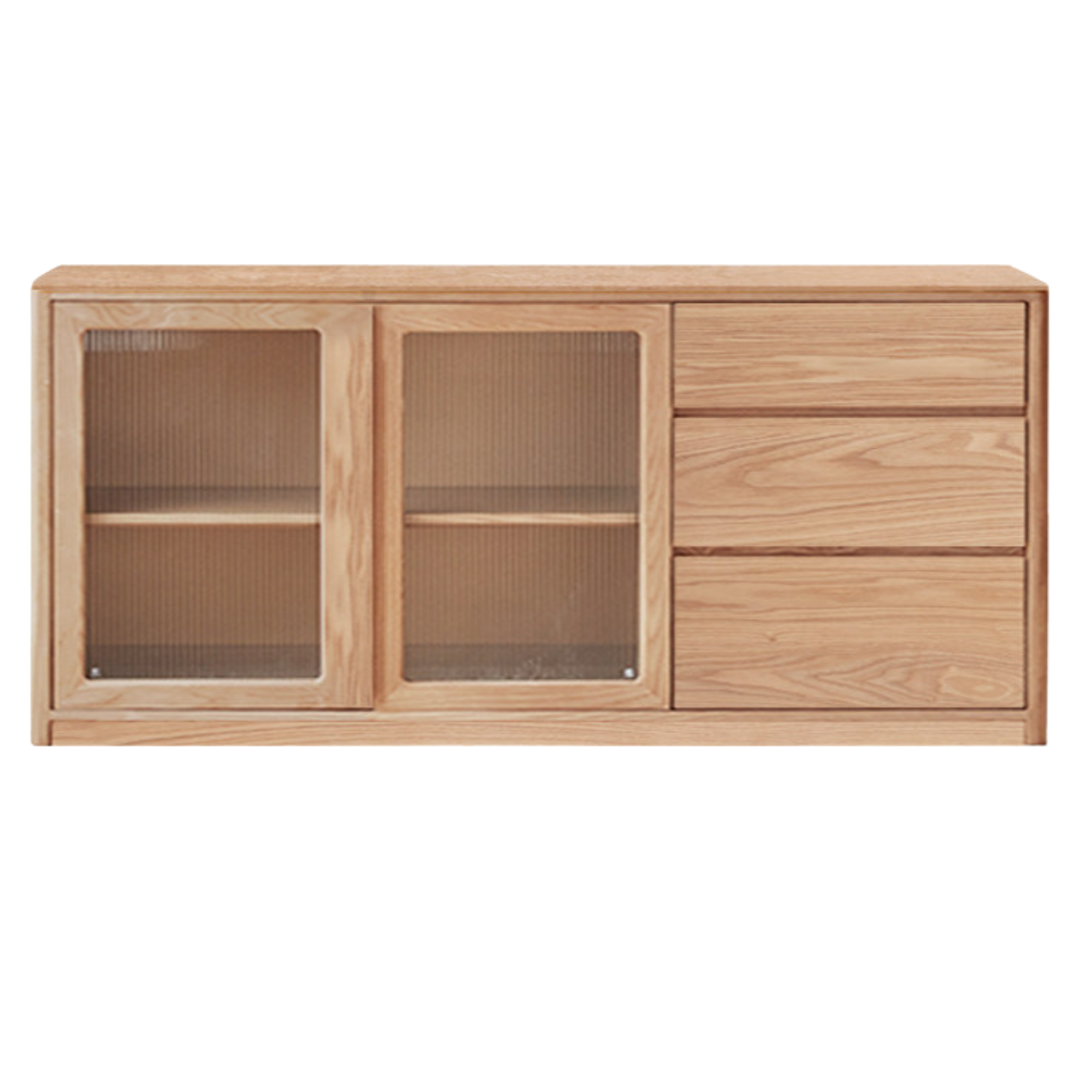 Ash Solid Wood White Wax Rock Plate Sideboard