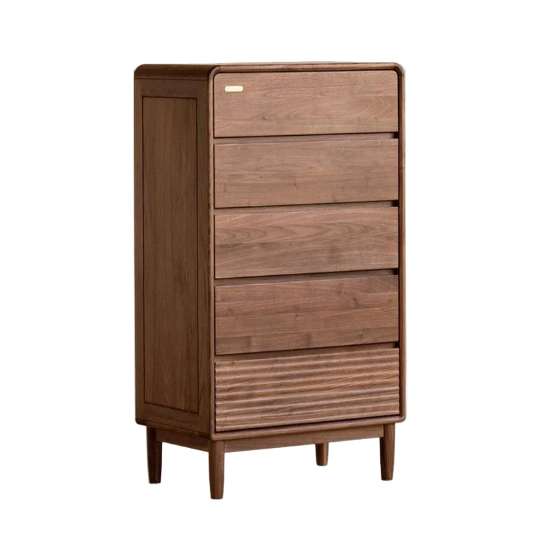 Black Walnut, Catalpa Solid Wood Drawer Storage Cabinet