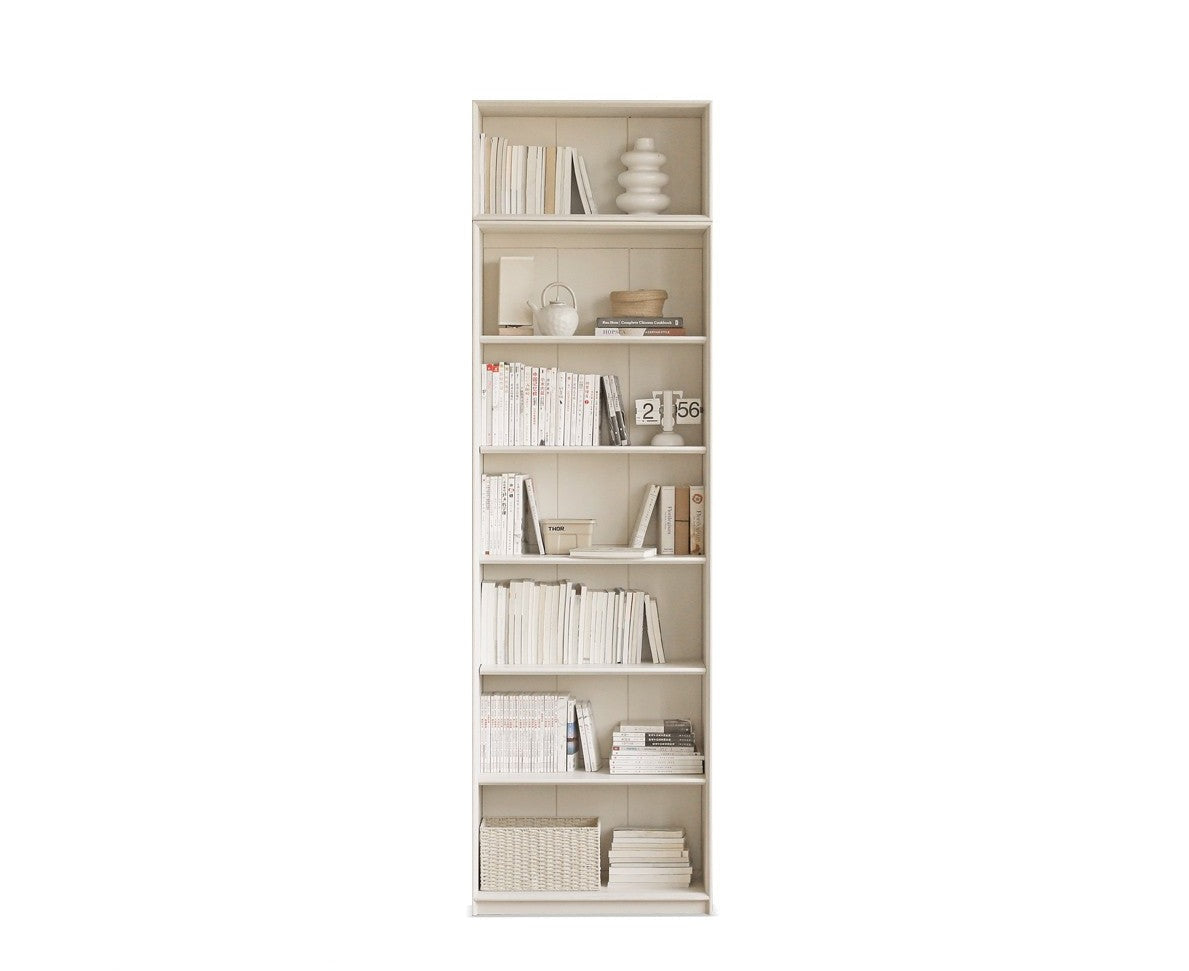 Oak Solid Wood Combination Bookcase Glass Door Floor-to-ceiling Bookshelf