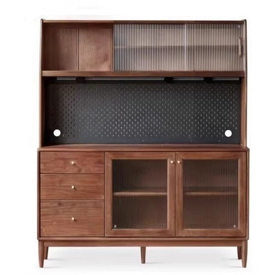 Black Walnut , South American Walnut Solid Wood Sideboard, Buffet Cabinet