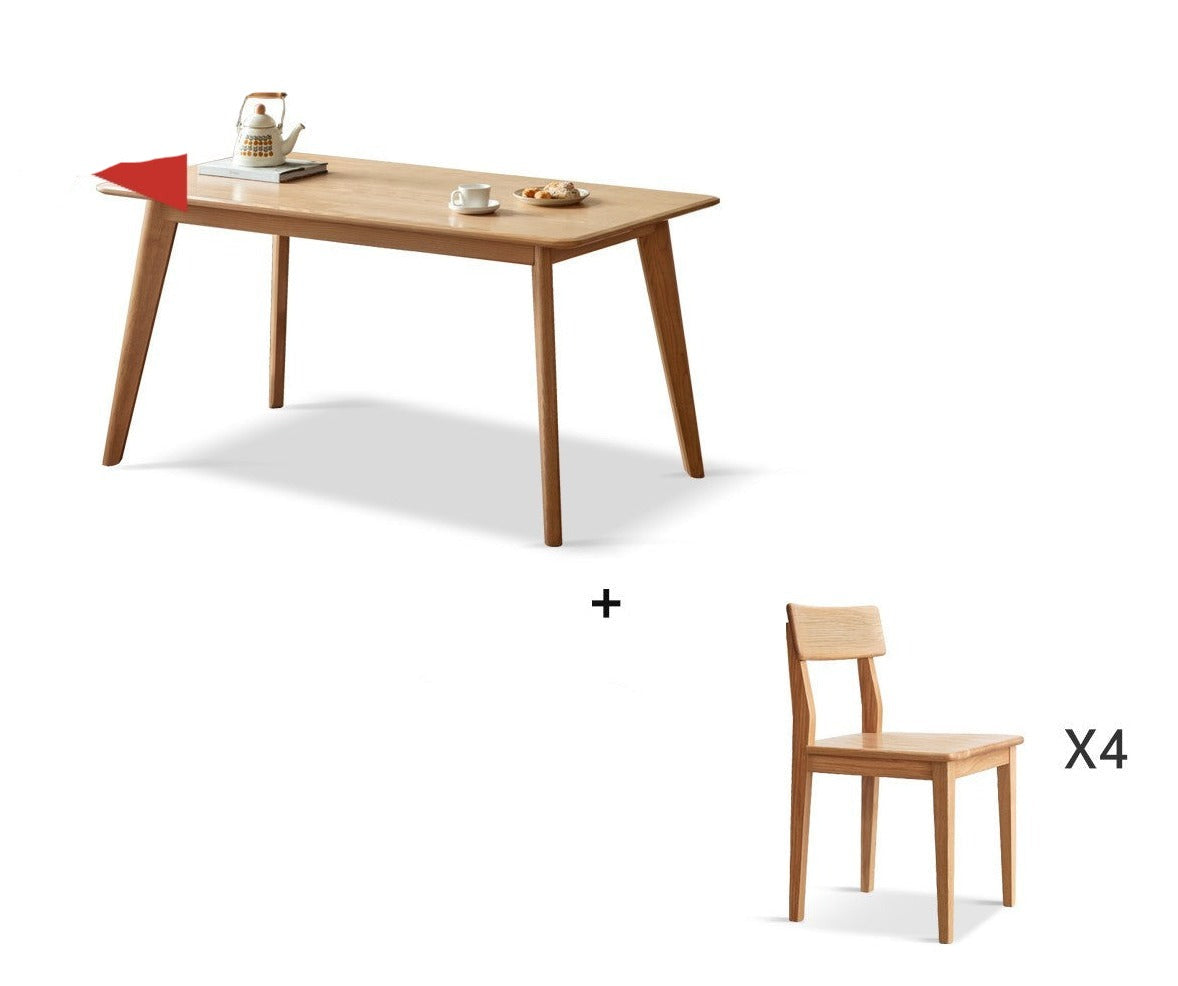 Oak, Ash Solid wood dining table "