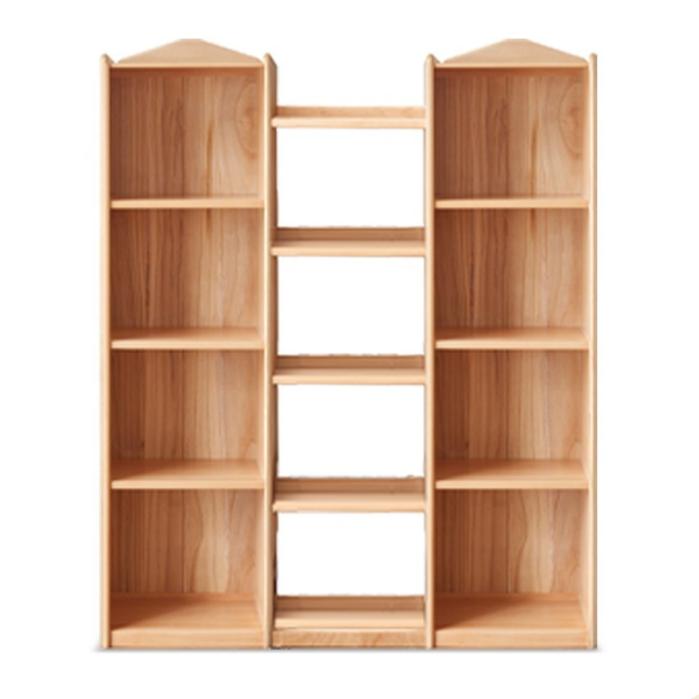 European Beech Solid Wood Storage Bookshelf