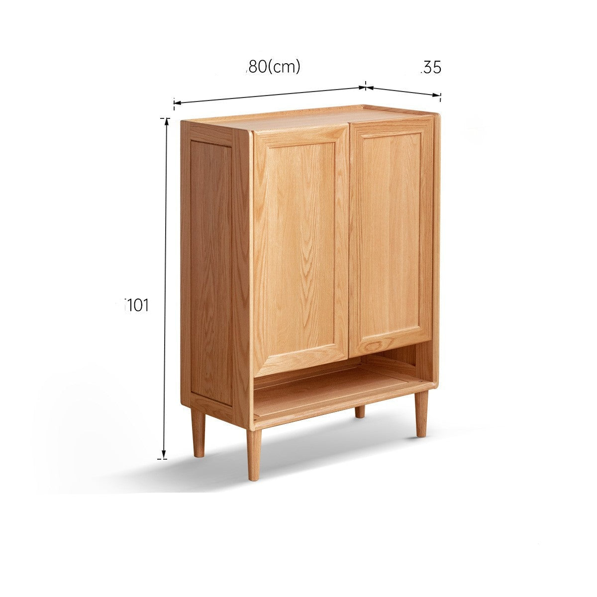 Oak Solid Wood, Solid Rubberwood Shoe Cabinet, Shoe Changing