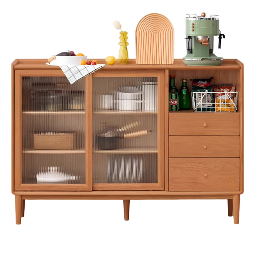 Cherry, Ash Solid Wood Middle Ages Ultra-thin Kitchen Sideboard