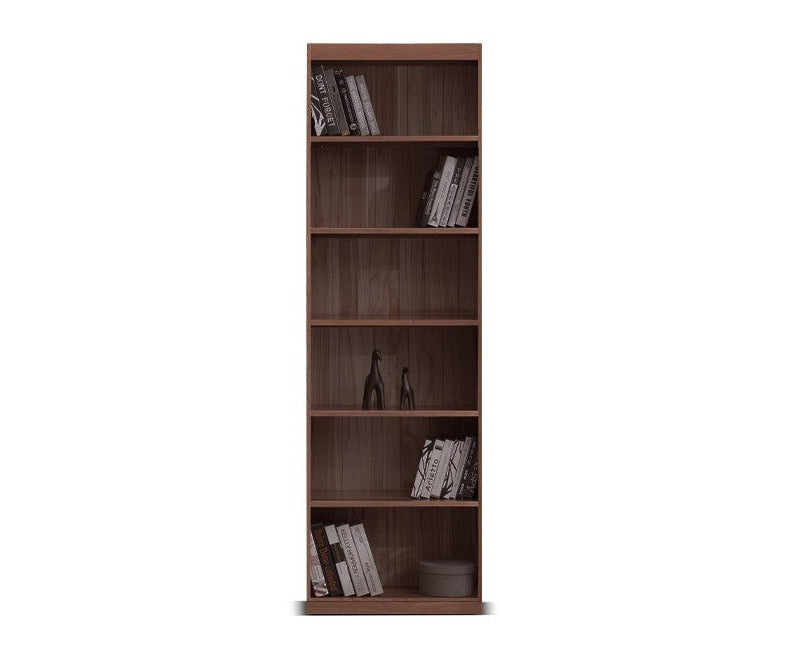 Solid Rubberwood, Oak Solid Wood Bookcase Modern With Glass Door